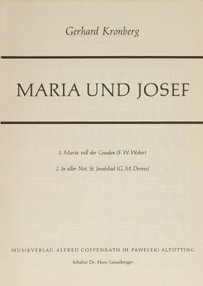 Kronberg G.: Maria + Josef