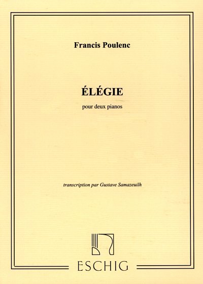 F. Poulenc: Elegie Pour Deux Pianos, Klav4m (Bu)