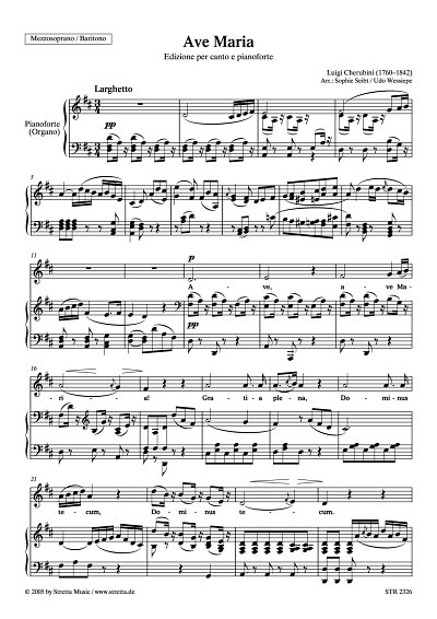 DL: L. Cherubini: Ave Maria fuer Singstimme und Klavier (Org