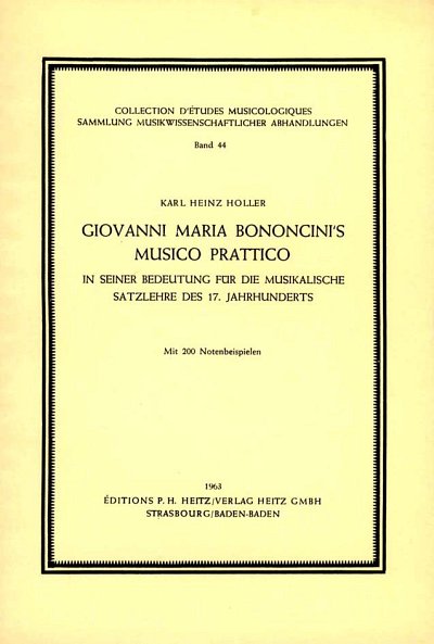 K.H. Holler: Giovanni Maria Bononcinis »Musico Prattico (Bu)