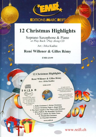 R. Willener: 12 Christmas Highlights, SsaxKlav (+CD)