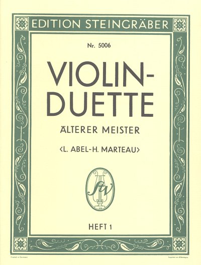 H. Marteau: Violin-Duette älterer Meister 1, 2Vl (Sppa)