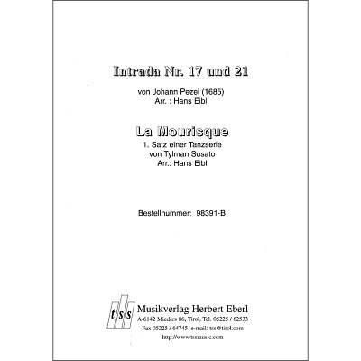 J.C. Pezel: Intrada Nr. 17 und 21 / La Mouris, Blaso (Pa+St)