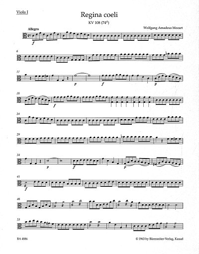 W.A. Mozart: Regina coeli in C major K. 108 (74d)