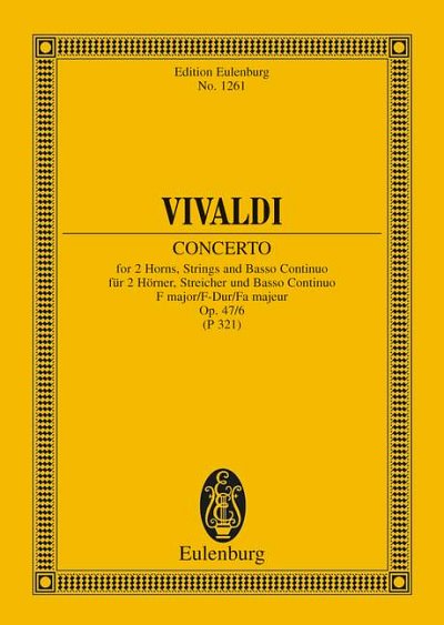 DL: A. Vivaldi: Konzert F-Dur, 2HrnStrBc (Stp)