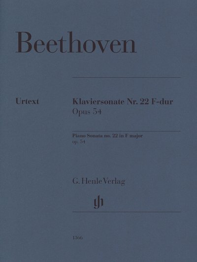 L. v. Beethoven: Klaviersonate Nr. 22 F-dur op. 54, Klav