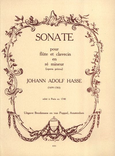 J.A. Hasse: Sonate D, FlKlav (KlavpaSt)