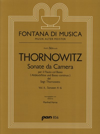 Thornowitz Henry: Sonate Da Camera 2 (4-6) Fontana Di Musica
