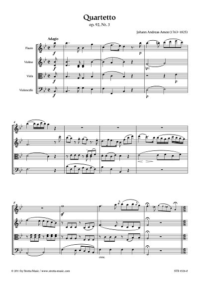 DL: J.A. Amon: Quartetto op. 92, Nr. 3