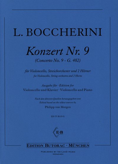 L. Boccherini: Konzert Nr. 9 B-Dur (G. 48, VcKlav (KlavpaSt)