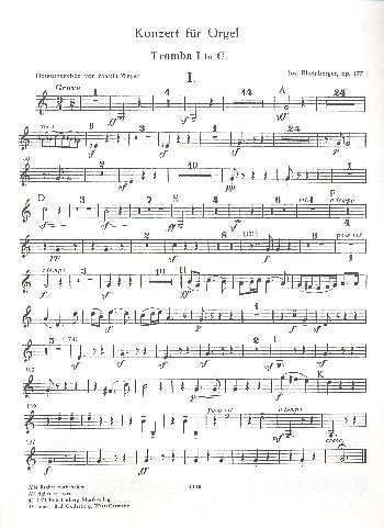 J. Rheinberger: Orgelkonzert Nr. 2 (g-moll), op.177, TrpOrch