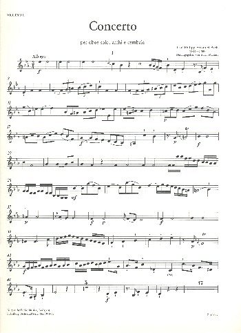 C.P.E. Bach: Konzert für Oboe Es-Dur Wtq 165, ObStrBc (Vl2)