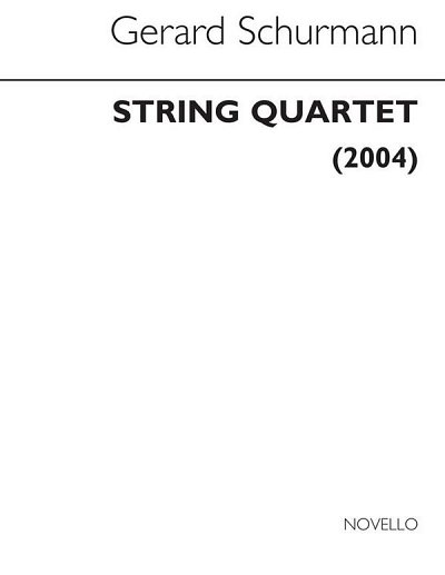 G. Schurmann: String Quartet, 2VlVaVc (Pa+St)
