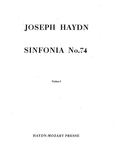 J. Haydn: Sinfonia Nr. 74 Hob. I:74