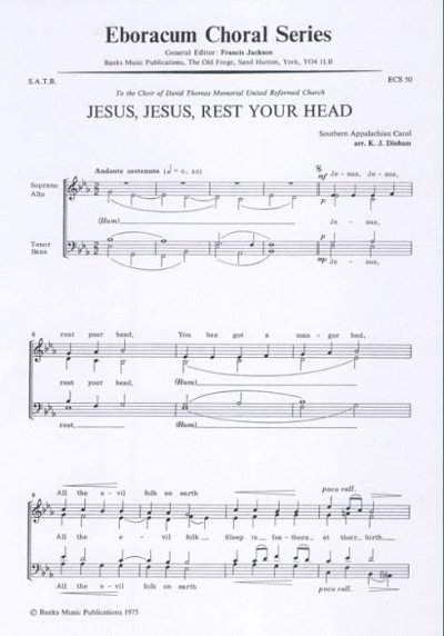 Jesus Jesus Rest Your Head, GchKlav (Chpa)