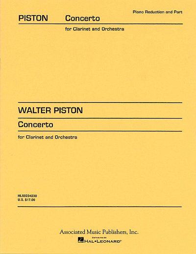 W. Piston: Clarinet Concerto, KlarKlv (KlavpaSt)
