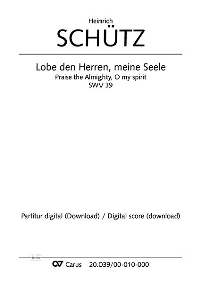 DL: H. Schütz: Lobe den Herren, meine Seele SWV 39 (1619 (Pa