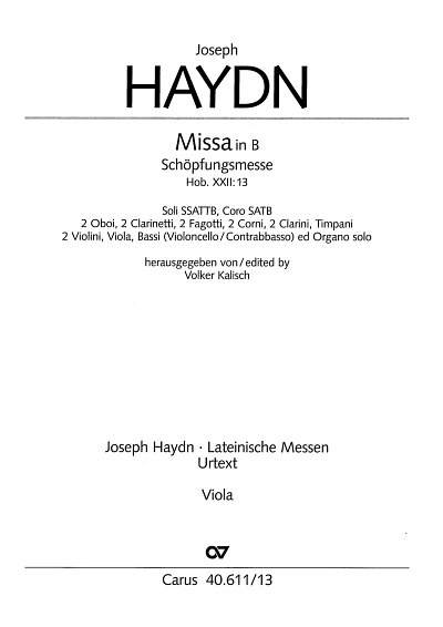 J. Haydn: Missa solemnis in B, SolGChOrch (Vla)