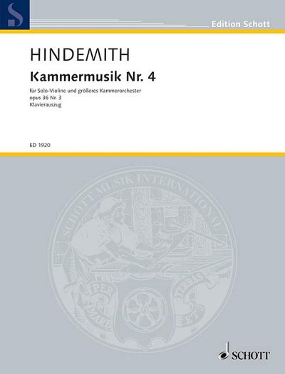 DL: P. Hindemith: Kammermusik Nr. 4 (KASt)