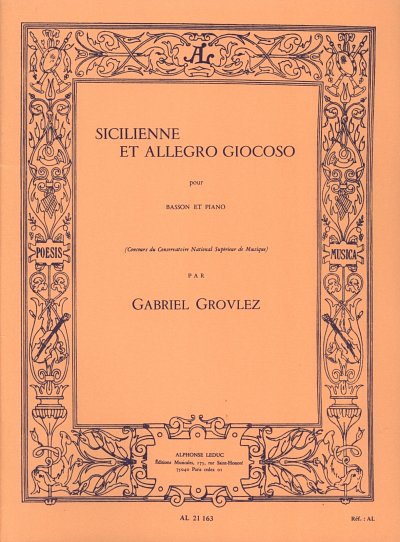 G. Grovlez: Sicilienne and Allegro Giocoso, FagKlav (Bu)