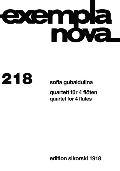 AQ: S. Gubaidulina: Quartett, 4Fl (4Sppa) (B-Ware)