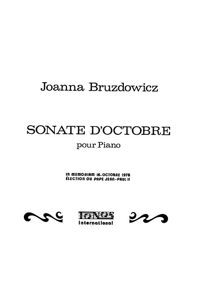 Bruzdowicz J.: Sonate D'Octobre Pour Piano
