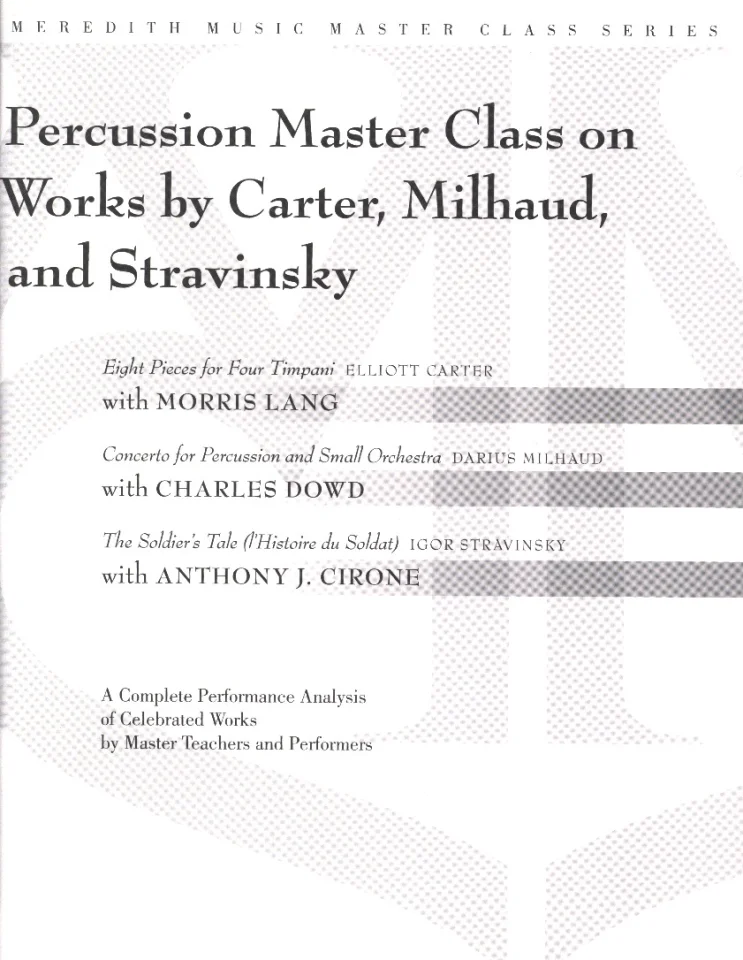 D. Milhaud: Percussion Masterclass, Pk (0)
