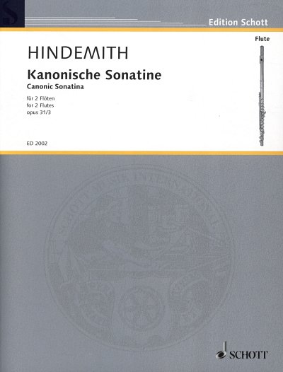 P. Hindemith: Kanonische Sonatine op. 31/3 , 2Fl (Sppa)