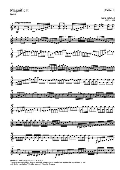 F. Schubert: Magnificat in C C-Dur D 486 (1815)
