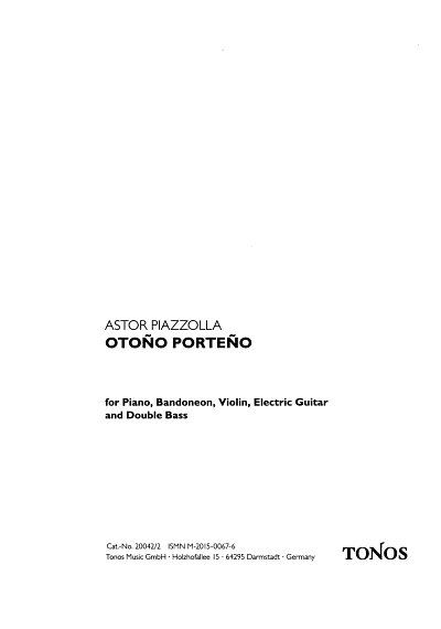 A. Piazzolla: Otoño Porteño, Bandon5 (Stsatz)