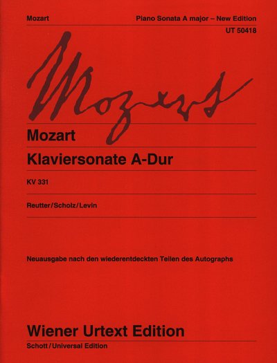 AQ: W.A. Mozart: Klaviersonate A-Dur KV 331, Klav (B-Ware)