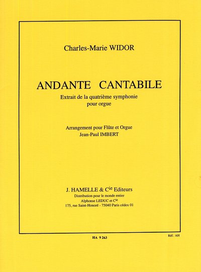 C.-M. Widor: Charles Marie Widor: Andante cantabile (Part.)