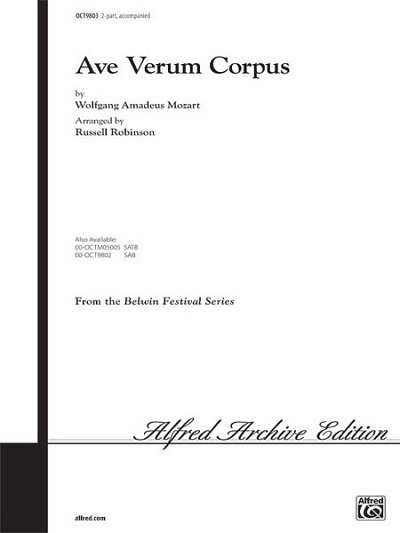 W.A. Mozart: Ave Verum Corpus, Ch2Klav