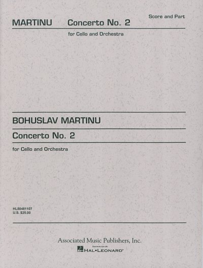 B. Martin_: Concerto No.2 For Cello And O, VcKlav (KlavpaSt)