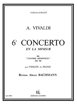 A. Vivaldi: Concerto n°6 en la min. Op.3 , VlKlav (KlavpaSt)