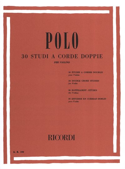E. Polo: 30 Doppelgriff-Etüden, Viol