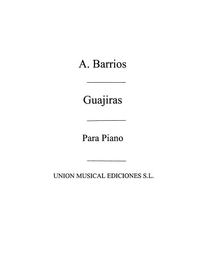 Guajiras For Piano, Klav