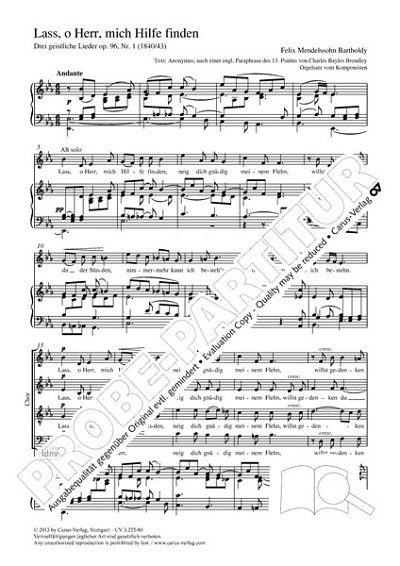 F. Mendelssohn Bartholdy: Lass, o Herr, mich Hilfe finden Es-Dur (1843)
