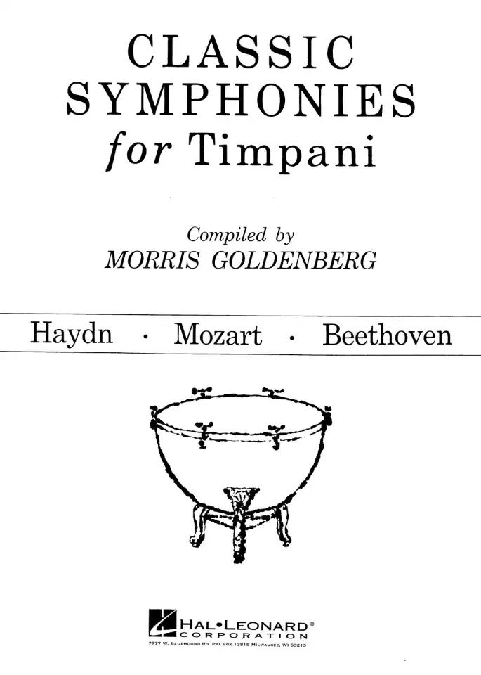 Classic Symphonies For Timpani, Pk (0)