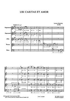 L. Berkeley: Ubi Caritas Et Amor Op.96 No.2, GchKlav (Chpa)