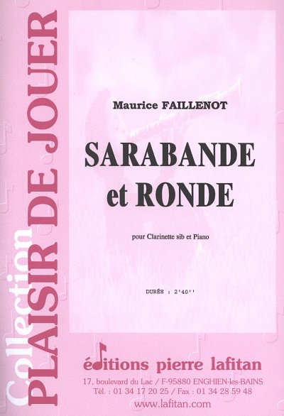 Sarabande et Rondo, KlarKlv (Bu)