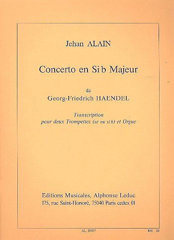 G.F. Händel: Concerto Op.4, No.2 in B flat major (Bu)