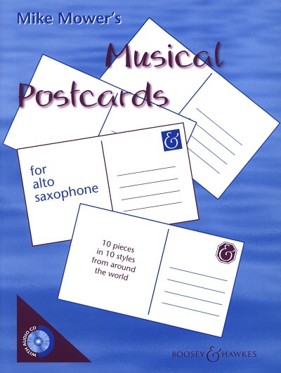 M. Mower: Musical Postcards for Alto Saxophone, Asax (Bu+CD)