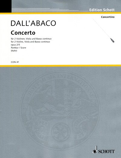 E.F. Dall'Abaco: Concerto g-Moll op. 2/5 , 2VlVlaBc (Part.)