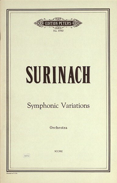 Surinach Carlos: Sinfonische Variationen