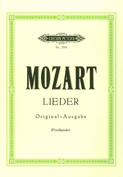 AQ: W.A. Mozart: Lieder, GesHKlav (B-Ware)