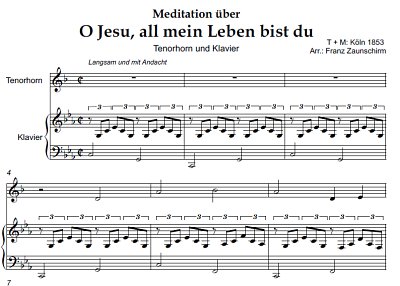 DL: (Traditional): O Jesu, all mein Leben bist, ThrnKlv (Par