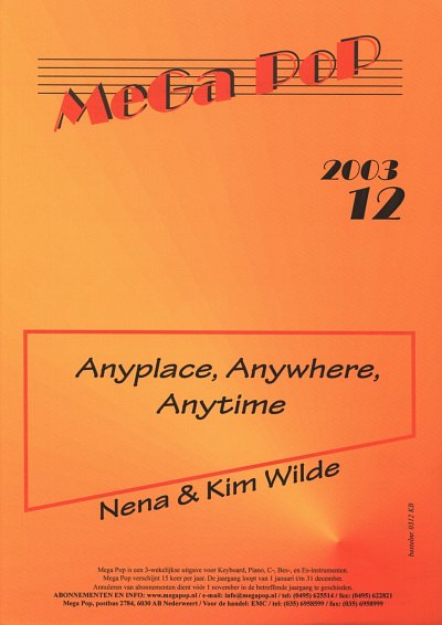 Nena + Kim Wilde: Anyplace Anywhere Anytime Mega Pop 2003 12