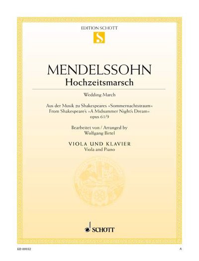 DL: F. Mendelssohn Barth: Hochzeitsmarsch, VaKlv