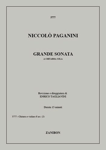 N. Paganini: Grande Sonata A Chitarra Sola